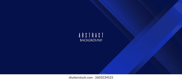 Dark blue abstract background with diagonal overlapping geometric shapes and gradient effects. A sleek and modern design, perfect for business, technology, and digital themes.