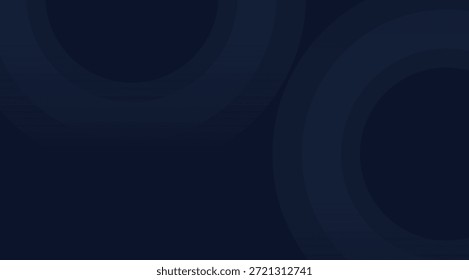 Fundo abstrato azul escuro com círculos concêntricos sutis e formas em camadas, criando um design sofisticado e minimalista ideal para apresentações digitais modernas, materiais de marca,