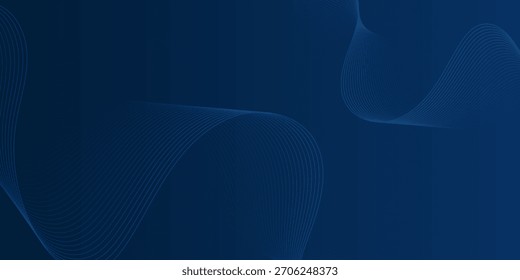 Dark blue abstract background with flowing organic shapes.