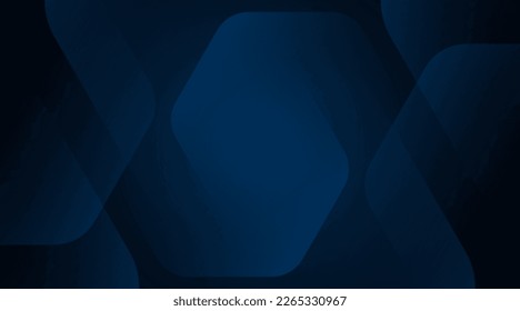 Dark blue abstract background with geometric shapes. Elegant dark gradient geometric graphic elements. Modern futuristic concept. Suit for poster, banner, brochure, corporate, web. Vector illustration