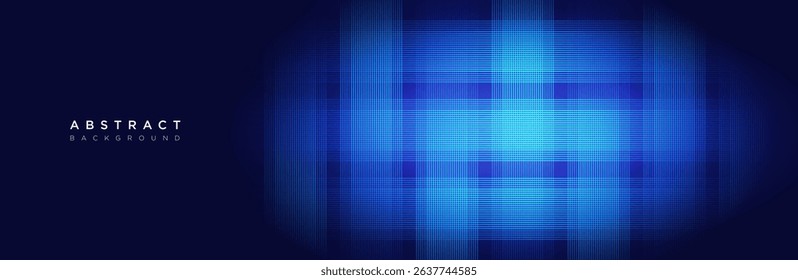 Dark blue abstract background with geometric lines, plaid, modern colors for presentation, web banner, cover.