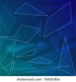 Dark blue abstract background with geometric shapes for business. Vector trendy graphic design