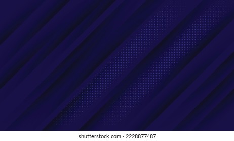 Dark blue abstract background geometry shine and layer element vector for presentation design.