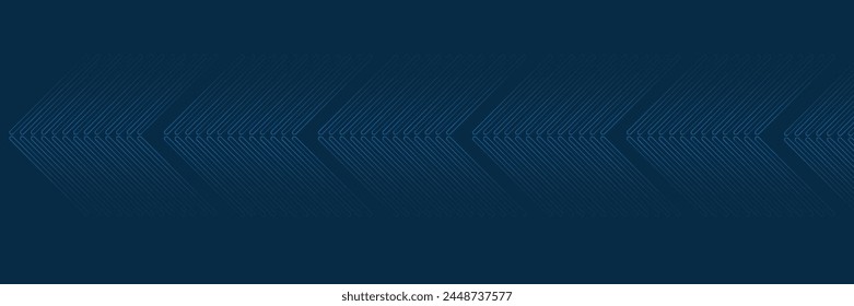 Fondo abstracto azul oscuro con líneas de flecha brillantes. Diseño moderno de líneas geométricas azules brillantes. Tecnología concepto futurista. Plantilla Horizontal del Anuncio. Traje para la cubierta, póster, Anuncio eps10.
