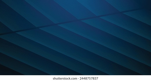 Dark blue abstract background with glowing arrow lines. Modern shiny blue geometric lines design. Technology futuristic concept. Horizontal banner template. Suit for cover, header, poster, banner,