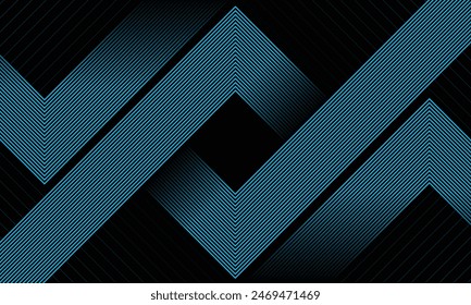 Dunkelblauer abstrakter Hintergrund mit leuchtenden geometrischen Linien