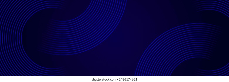 Dark blue abstract background with glowing geometric lines. Modern shiny blue lines pattern. Futuristic technology concept abstract wave dark background. vector illustration.