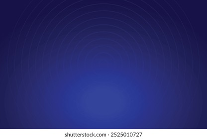 Dunkelblauer abstrakter Hintergrund mit leuchtenden Kreisen. Element mit kreisförmigen Linien. Futuristisches Technologiekonzept. Anzug für Banner, Broschüre, Präsentation, Corporate, Cover, Poster, Website