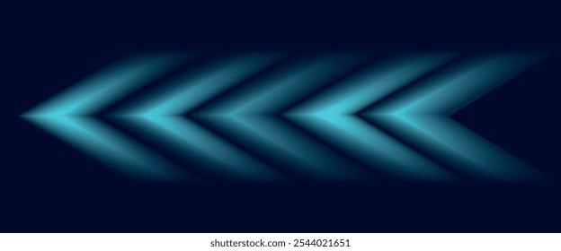 Dark blue abstract background with glowing arrow lines. Modern shiny blue geometric lines design. Technology futuristic concept. Horizontal banner template. Suit for cover, header, poster, banner, web
