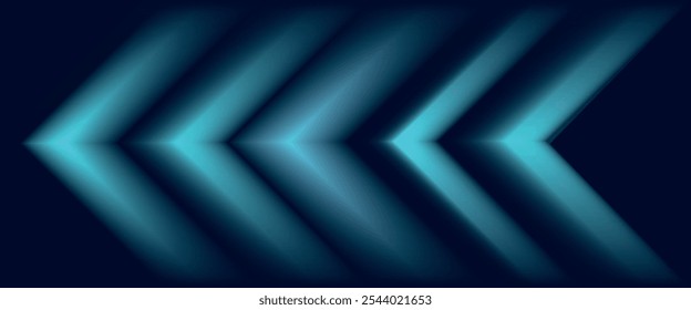 Fondo abstracto azul oscuro con líneas de flecha brillantes. Diseño moderno de líneas geométricas azules brillantes. Tecnología concepto futurista. Plantilla Horizontal de Anuncio. Traje para la cubierta, cabecera, cartel, Anuncio, Web