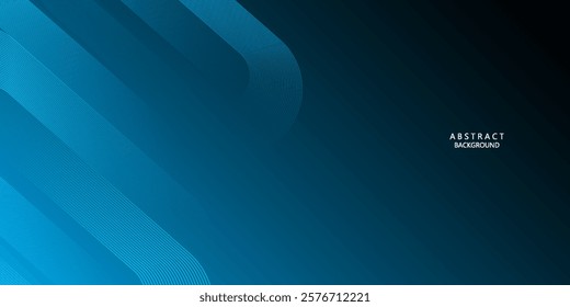 Dark blue abstract background with glowing geometric lines and shiny blue diagonals. Perfect for futuristic technology designs.
