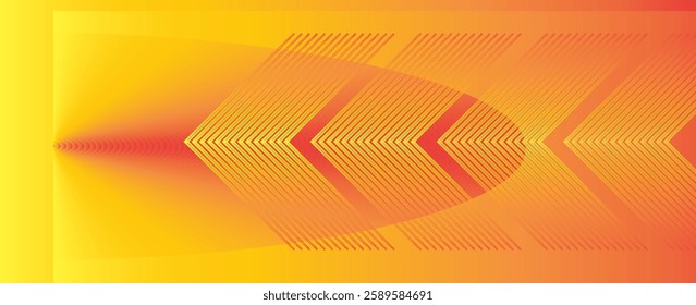 Dark blue abstract background with glowing arrow lines. Modern shiny blue geometric lines design. Technology futuristic concept. Horizontal banner template. Suit for cover, header, poster, banner, web