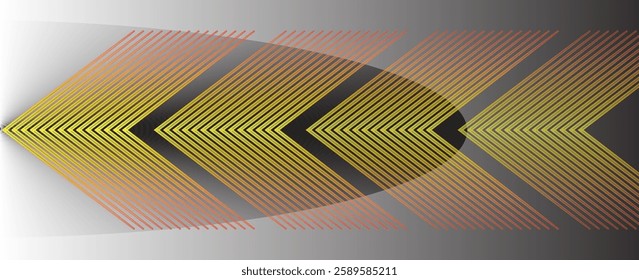 Dark blue abstract background with glowing arrow lines. Modern shiny blue geometric lines design. Technology futuristic concept. Horizontal banner template. Suit for cover, header, poster, banner, web