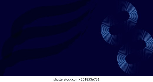 Dark blue abstract background with glowing geometric lines and shiny blue diagonals. Perfect for futuristic technology designs. modern vector