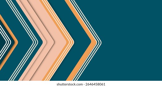 Fondo abstracto azul oscuro con líneas de flecha brillantes. Diseño moderno de líneas geométricas azules brillantes. eps10