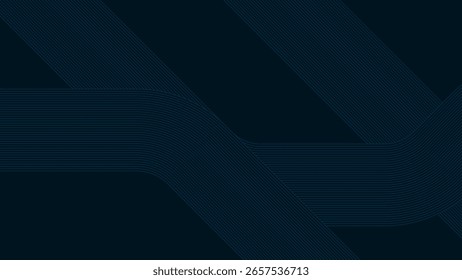 Fundo abstrato azul escuro com linhas brilhantes e efeitos de luz digital
