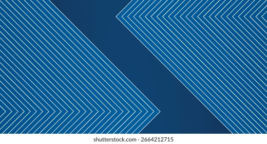 Dark Blue Abstract Background with Glowing Arrow Lines for Technology, Featuring a Futuristic Concept with Modern Shiny Blue Geometric Lines Design, Ideal for Banners, Covers, Posters, and Web Headers