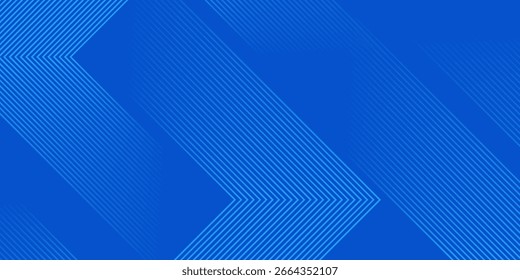 Dunkelblauer abstrakter Hintergrund mit glühenden futuristischen Linien, die ein modernes geometrisches Design aufweisen. Perfekt für Banner, Cover, Poster und Web-Header.