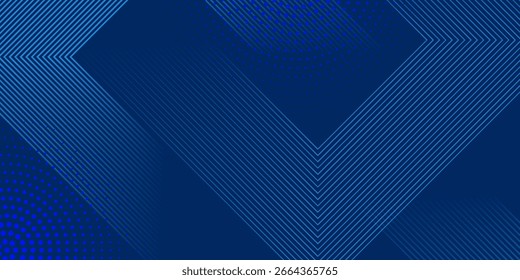 Fundo abstrato azul escuro com linhas futuristas brilhantes, apresentando um design geométrico moderno. Perfeito para banners, capas, cartazes e cabeçalhos da web.