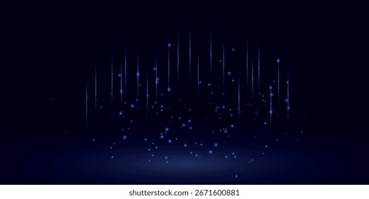 Dark blue abstract background with glowing blue dots and lines. Modern and futuristic background concept. Vector illustration.
