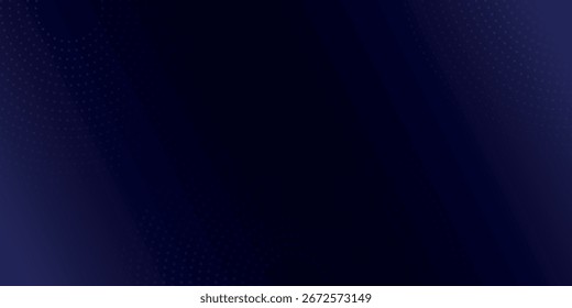 Fundo abstrato azul escuro com um padrão de linha pontilhada circular radial azul brilhante. Design moderno e futurista. Ilustração vetorial.