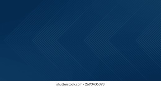 Fondo Abstractas azul oscuro con líneas de flecha brillante para la Tecnología, con un concepto futurista con diseño moderno de líneas geométricas azules brillantes, ideal para Anuncios, cubiertas, eps 10.Vector