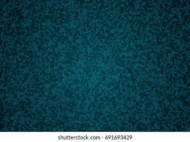 Dark blue abstract background with green circles. Geometric mosaic graphic element.