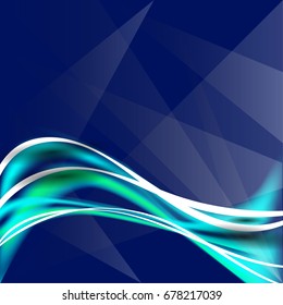 dark blue abstract background with lens flare. vector illustration.