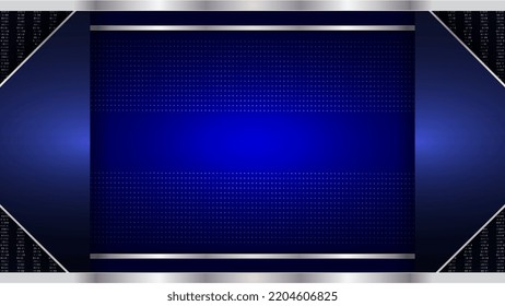 fondo abstracto azul oscuro, diseño de marco de línea y textura en color plateado brillante, fondo de lujo y elegante estilo,
