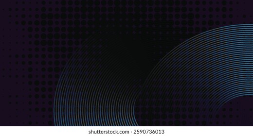 Dark blue abstract background with lines and sprinkling of shining geometric dots. Today's shiny blue

