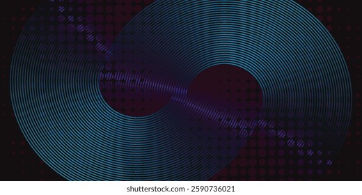 Dark blue abstract background with lines and sprinkling of shining geometric dots. Today's shiny blue

