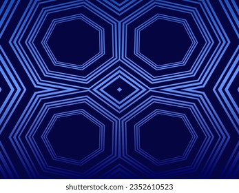 Dark blue abstract background with modern corporate concept. Vector horizontal template for digital lux business banner, contemporary formal invitation, luxury voucher, prestigious gift certificate.