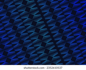 Dark blue abstract background with modern corporate concept. Vector horizontal template for digital lux business banner, contemporary formal invitation, luxury voucher, prestigious gift certificate.