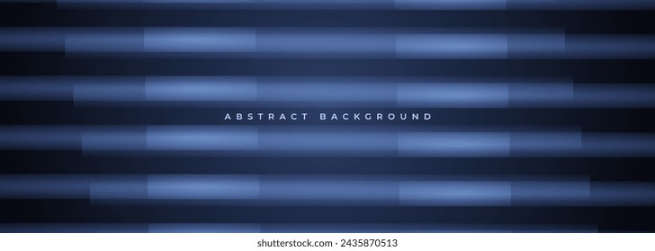 Fondo abstracto azul oscuro con formas geométricas horizontales modernas. Diseño de banner de concepto corporativo elegante futurista. Ilustración de vector