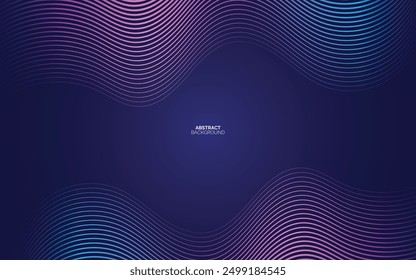 Fondo abstracto azul oscuro. Líneas de onda degradadas azules y rosadas modernas. Líneas onduladas dinámicas. Traje para el cartel, Anuncio, folleto, negocio, corporativo, cubierta, Sitio web,