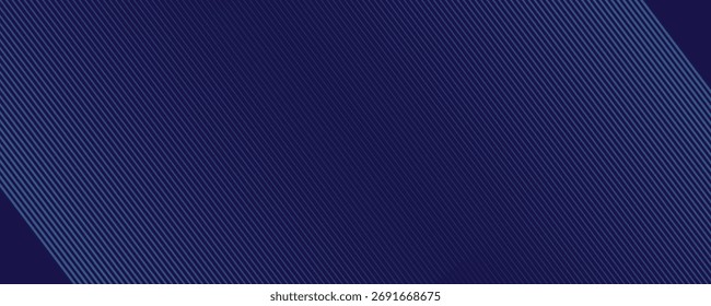 Fondo abstracto azul oscuro. Patrón de líneas modernas en gradiente. Textura de la raya de Premium para el Anuncio, telón de fondo del negocio. Plantilla Horizontal del Vector