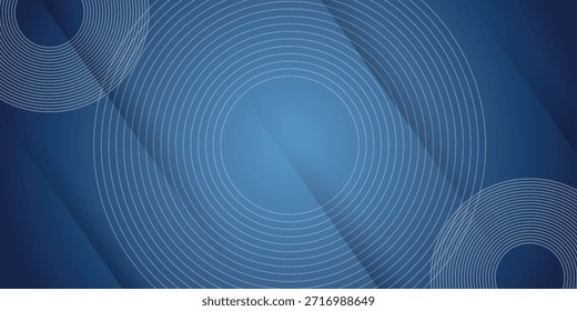 Dark blue abstract background with modern and futuristic circle shapes and scratch effects. Blue shiny stripes background concept for covers, brochures, presentations, certificates, websites. VOL. 5