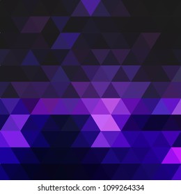 Dark blue abstract background with mosaic. Creative illustration in halftone style with gradient. Brand new for your business. Polygonal style. Origami style. Advertising model