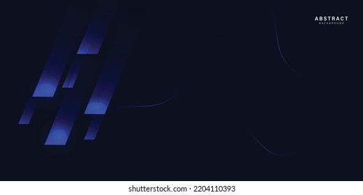Dark blue abstract background with neon light shapes, blue background used for business, corporate, institution, poster, template, party, festive, seminar, vector, illustration
