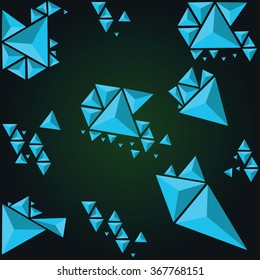 Dark blue abstract background polygon