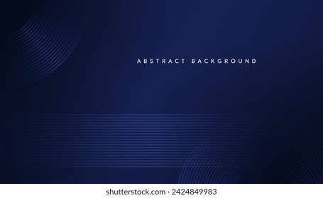 Dark blue abstract background with premium line pattern elements