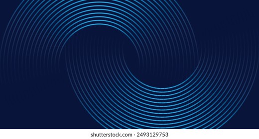Fondo abstracto azul oscuro con Formas geométricas brillantes. Círculo degradado azul moderno. Adecuado para cubiertas, carteles, folletos, presentaciones, Vectores