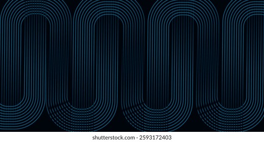Dark blue abstract background with shiny geometric lines.
