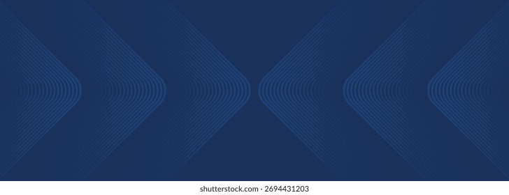 Dark blue abstract background with simple and modern glowing blue stripes decoration. Geometric stripes style background design for presentations, covers, certificates and brochures. VOL. 3