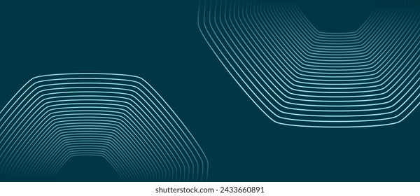 Dark blue and abstract background with some big hexagon line concept. Futuristic, business, and technology concept. Vector illustration