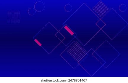 fondo abstracto azul oscuro con un tema cuadrado con una combinación de púrpura, Anuncio, espalda de Sitio web, Plantilla