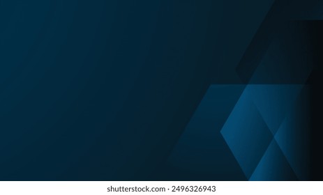 Dark Blue abstract background vector design. Navy blue background with shape gradation. Blue geometric background suit for banner, backdrop, flyer, etc.