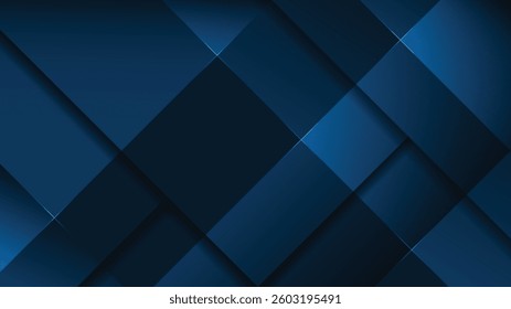 Dark blue abstract background vector design. Navy blue geometric background. Blue 3D geometric background. Modern background.