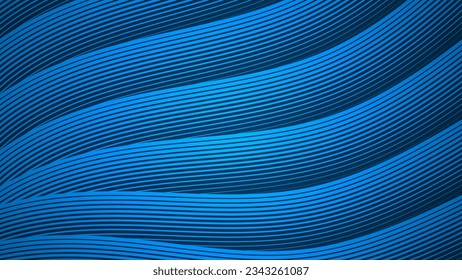 Dark blue abstract background with wave style lines as the main element.