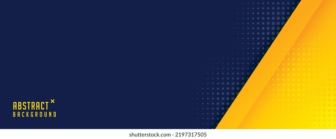 dark blue abstract banner in half tone style design 